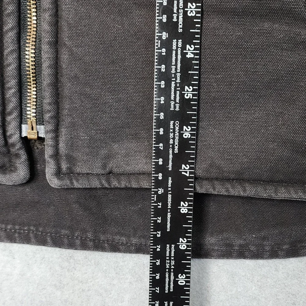 Carhartt Vest Mens XL Tall Black Sandstone Sherpa Lined V26-BLK Workwear Canvas